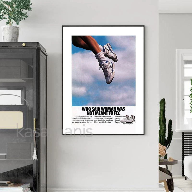 Sneaker Box Wall Art Poster Canvas Painting Boys Gifts Modern Fashion Sneakerhead Quote Prints Wall Pictures Home Room Decor.