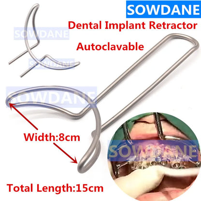 1 piece Dental Implant Lip & Cheek Retractor Orthodontic Surgical Mouth Opener Instrument Autoclavable Stainless Steel.