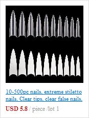 NATURAL CLEAR /WHITE 3 COLORS STILETTO FALSE NAIL TIPS, 500PCS FRENCH FAKE NAIL TIPS NAIL ART ACRYLICS ARTIFICIAL DIY NAIL TIPS