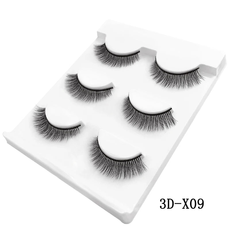 3 Pairs natural false eyelashes thick makeup real 3d mink lashes soft eyelash extension fake eye lashes long mink eyelashes 3d.