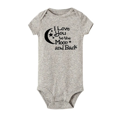 ICH LIEBE DICH ZUM MOND UND ZURÜCK & My Auntie Liebt Mich Gedruckt Jungen Mädchen Infant Playsuits Ein Stück schöne Baby Kid Romper Body