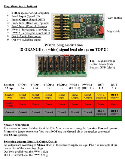 DasMikro Mini TBS Programmable Sound Light Control V2 And USB Unit 3.5 -12V Input For DIY RC Truck Parts.