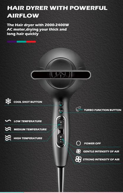 VGR professional multi gear adjustable hair dryer hair salon household high-power distributed air nozzle cold hair dryer V-450.