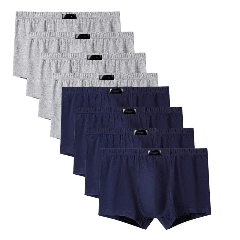 8PCS Herrenhöschen Man Undrewear Boxershorts Herren Innen Atmungsaktiv Große Größe 100% Baumwolle
