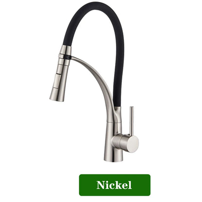 Kitchen Faucet Swivel Pull Down Black Hose Kitchen Sink Faucet Sink Tap Mounted Deck Bathroom Hot And Cold Water Mixer Crane