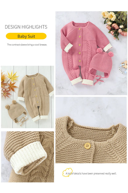 Baby Body Long Sleeve Strick Infant Kinder Unisex Overalls Kleidung Herbst Kleinkind Junge Overalls Ein Stück Kleinkind Mädchen Overall.