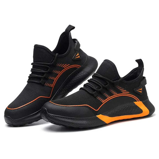 Door to Door Outdoor Four Seasons Steel Toe Sneakers Men High Quality Stylish Cap Toe Work Safety Shoes Custom Sneakers Size