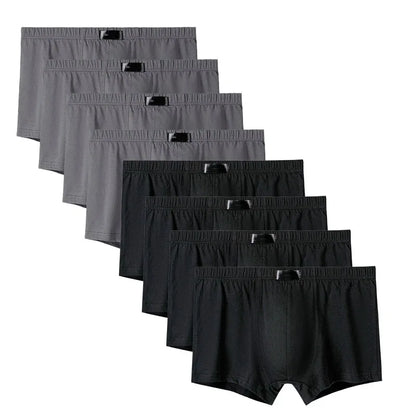 8PCS Herrenhöschen Man Undrewear Boxershorts Herren Innen Atmungsaktiv Große Größe 100% Baumwolle