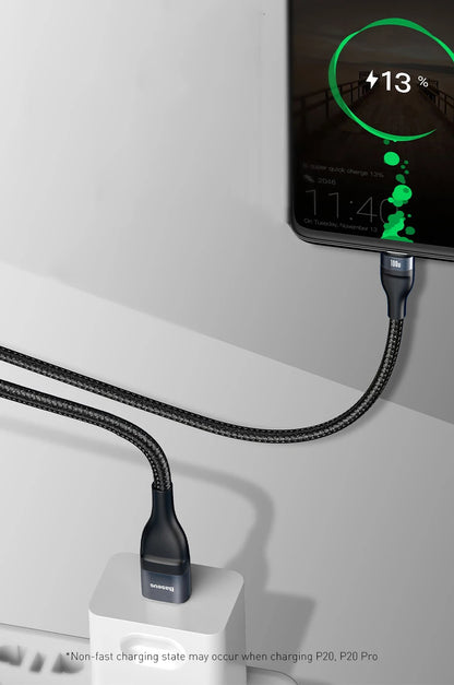 Baseus 3 in 1 USB Type C Cable for iPhone 15 14 13 12 Pro Charger Cable 100W Micro USB Type C Cable for Macbook Samsung Xiaomi.