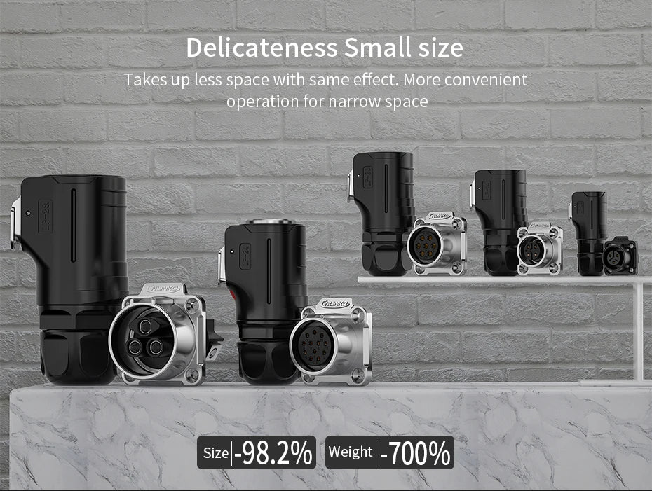 CNLINKO LP12 2~8 Pin Circular Connector with 1 Meter Cable Assemblies IP68 Waterproof Outdoor Industrial Electrical Connector.