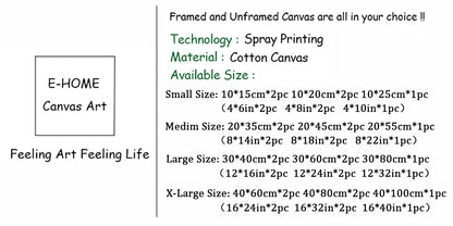 5 Pieces Printed Canvas Painting Landscape Poster Sunset Seascape Beach Wall Art Image Modular Wall Picture Room Decor Framework.