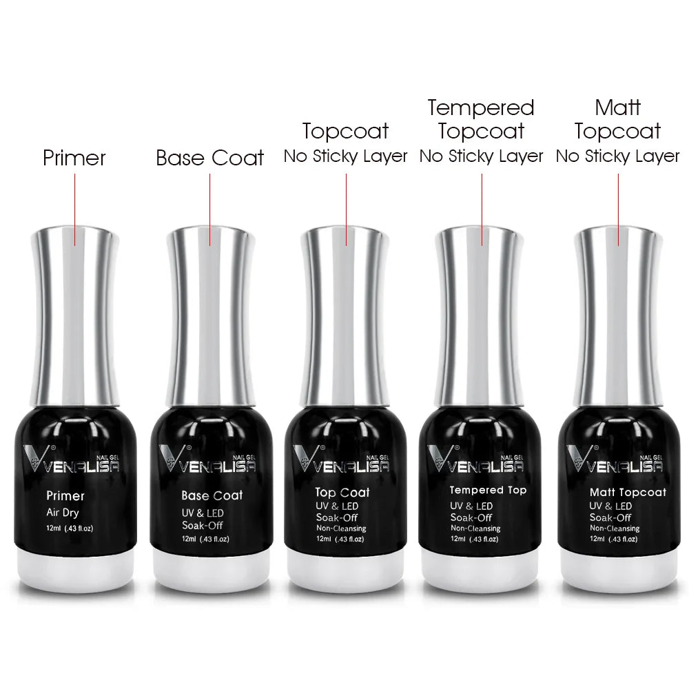 CANNI Base Top Gel Primer Reinfore Gel Long Lasting Matte Super Bright No Wipe Top Nail Gel Polish Clean High Glossy Top Gel.