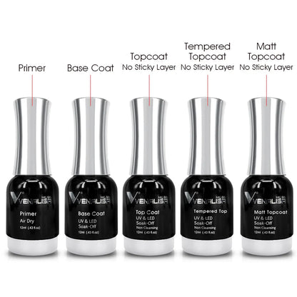 CANNI Base Top Gel Primer Reinfore Gel Long Lasting Matte Super Bright No Wipe Top Nail Gel Polish Clean High Glossy Top Gel.