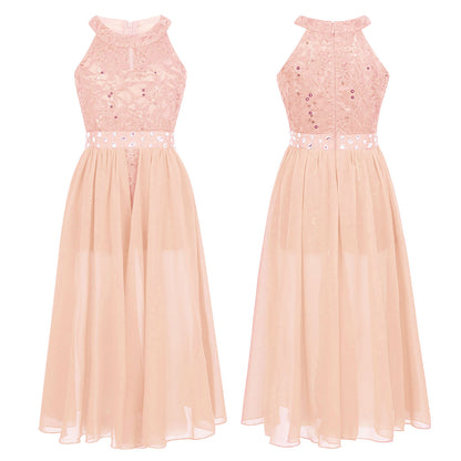 Kinder Mädchen Ärmellose Blumen Spitze Strass Party Kleid Dance Strampler für Schule Pageant Geburtstag Hochzeit Bühne Leistung