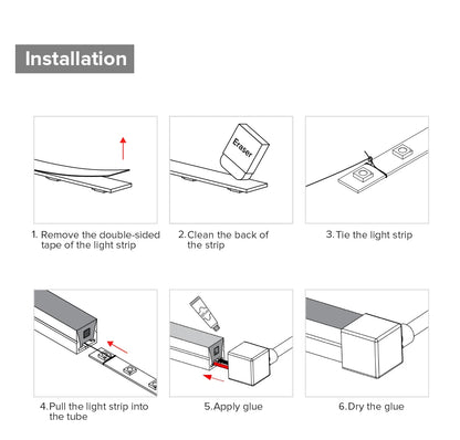 WS2812B WS2811 Neon Sign Tube SK6812 RGBW LED Strip Light Silica Gel 1m 2m 3m 4m 5m Flexible Neon Soft Lights Tube for Outdoors.