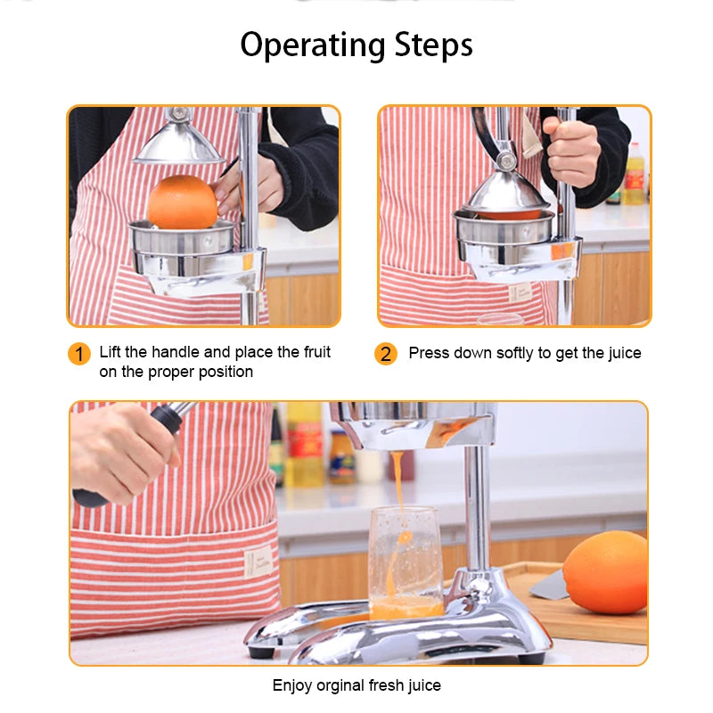 Stainless Steel Citrus Fruits Squeezer Orange Lemon  Juicer Lemon Fruit Pressing Machine Press Juicer Home commercial.