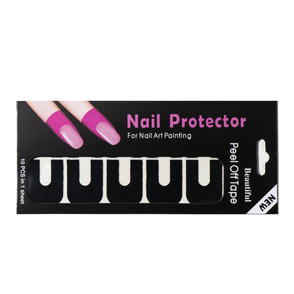 10/20/50 Pcs U-shape Spill-proof Anti-overflow Nail Polish Paint Varnish Peel Off Tape Finger Cover Nail Protector Stickers.