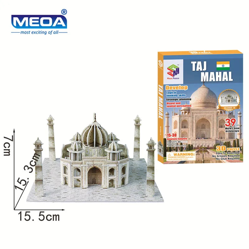 40 Style World Famous Architecture Building 3D Puzzle Model Construction 3D Jigsaw Puzzle Toys For Kids Christmas Gift