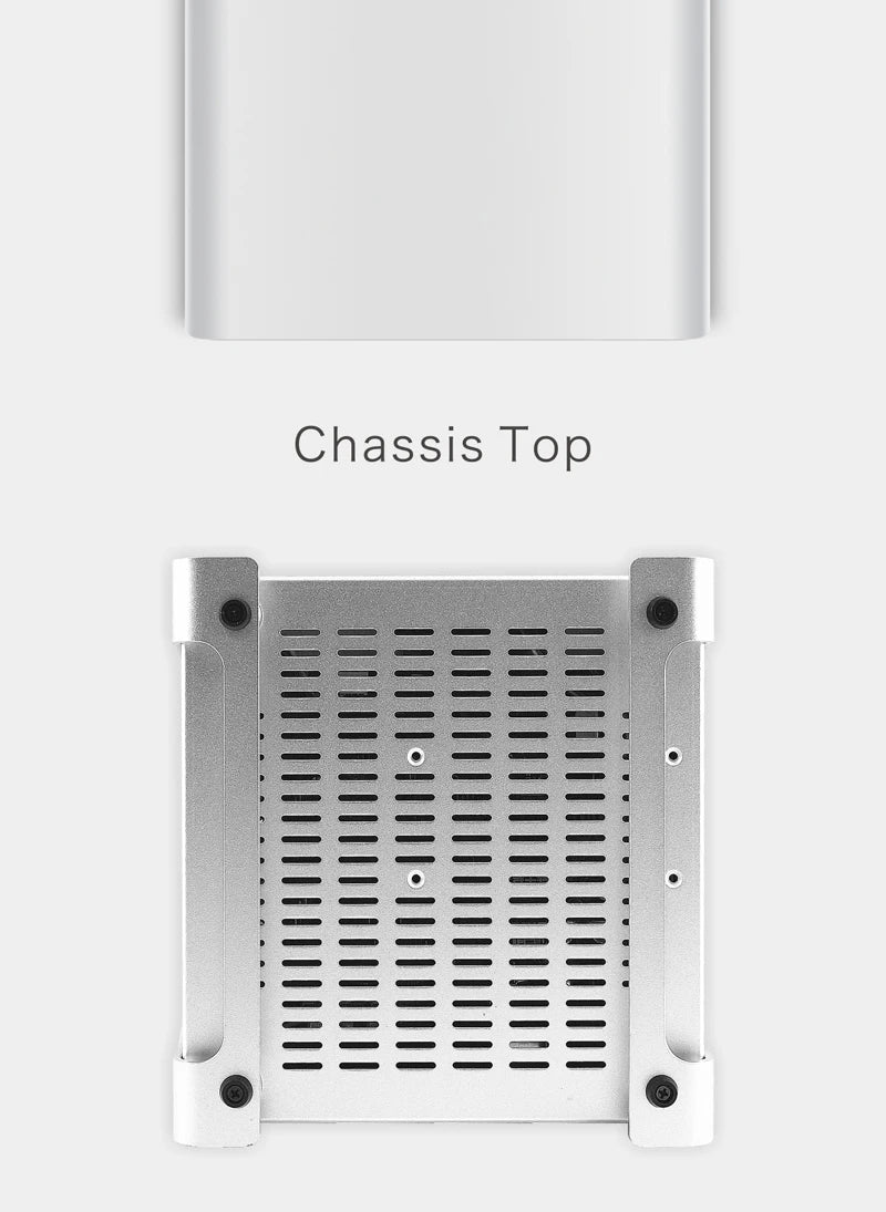 METALFISH MetalGear Plus Aluminum Mini HTPC Case Mini ITX Cases Computer Gaming PC Desktop Case Support DC ATX PSU.