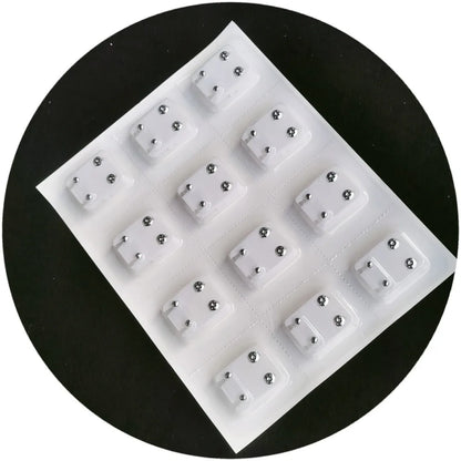 12Pairs Medical Earrings Piercing Tools Set Crystal Ear Stud Surgical Steel Stopper for Body Ear Piercing Gun Fashion Jewelry