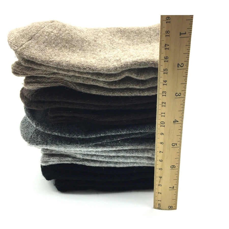 5 Pairs/Lot Thick Wool Socks Men Winter Warm Cashmere Breathable Long Sock Outdoor Male Meias New 7 Colors Hot Sale 2023.