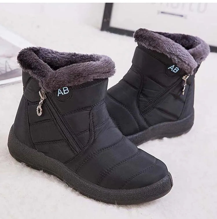 Snow Women Boots Comfortable Women's Boots Waterproof Women Shoes Zipper Shoes Woman Soft Fur Women's Winter Boots Botas Mujer.