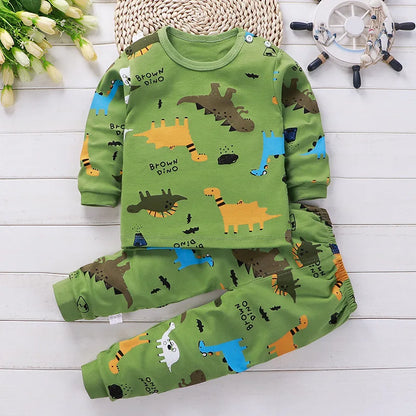Kids Clothes Children Sets Children's Clothing Boys Girls CottonAutumn winter Clothing Pants Sleepwear Underwear Christmas Gift.