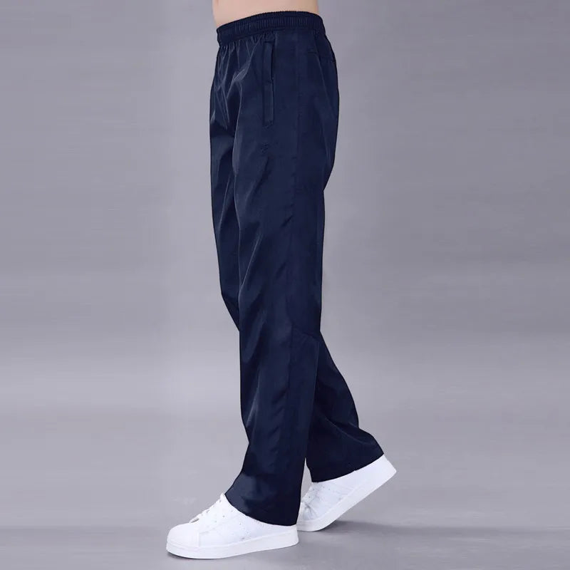Men's Pants Sweatpant Quick Dry Breathable Pants Spring Sports Trouser Elastic Waist Straight Wide Joggers Running Tracksuit Men.