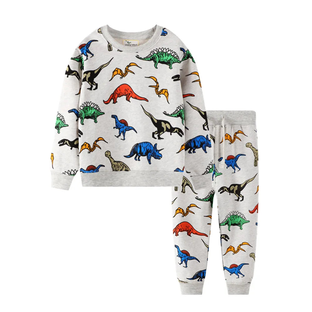   Jumping Meters New Baby Boys Clothing Sets Autumn Winter Cartoon Tiger Printed Cotton Boys Girls Outfit Long Sleeve Shirt Pant.