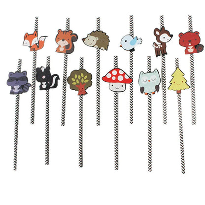 Dschungel Thema Partei Dekor Versorgung Einweg Geschirr Set Wald Tier Fuchs Hedgehog Ballon Baby Dusche Kid Geburtstag Kuchen Topper.