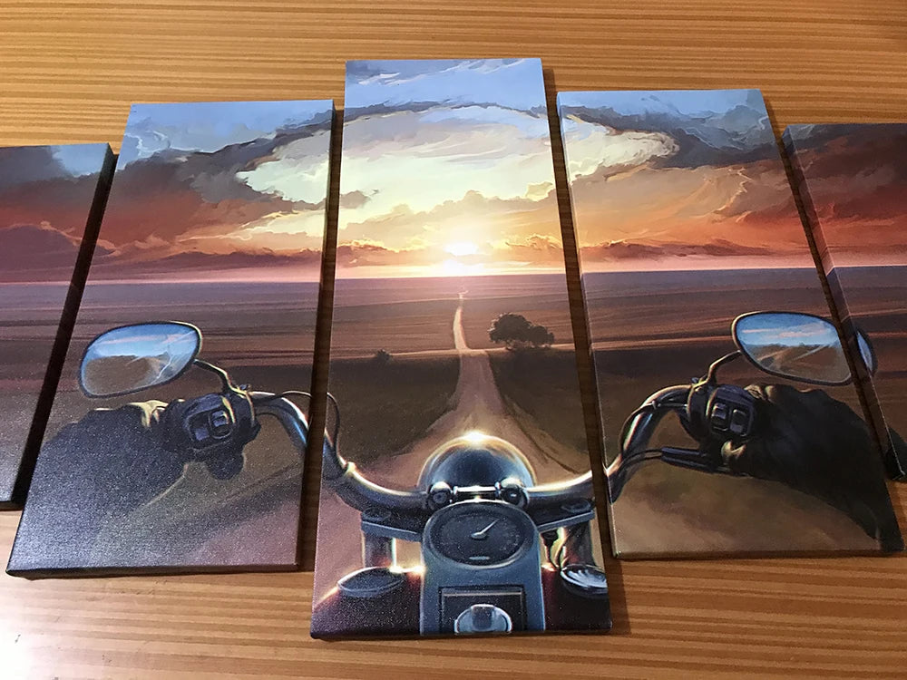 5 Panel Wall Art Home Decor Canvas Painting Modern Islamic Religion HD Pictures for Living Room Decoration Posters and Prints.