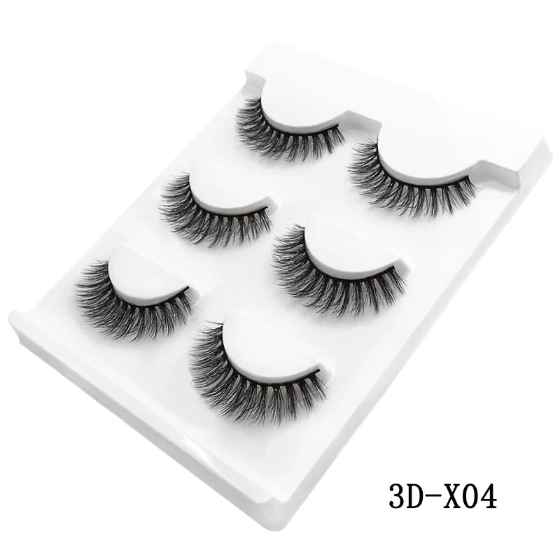 3 Pairs natural false eyelashes thick makeup real 3d mink lashes soft eyelash extension fake eye lashes long mink eyelashes 3d.