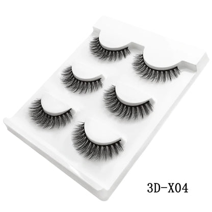 3 Pairs natural false eyelashes thick makeup real 3d mink lashes soft eyelash extension fake eye lashes long mink eyelashes 3d.