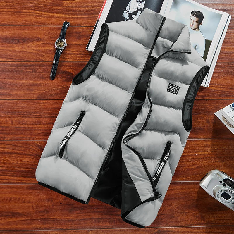 Spring Fashion Mens Jacket Sleeveless Vest Thermal Soft Vests Casual Coats Male Cotton Mens Vest Men Thicken Waistcoat 8Xl.