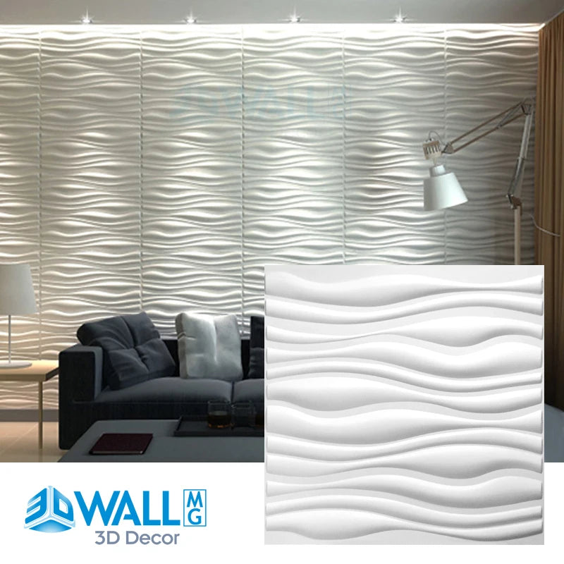 12 Pcs Decorative 3D Wall Panel Diamond Design Matt White Wallpaper Mural Tile-Panel-Mold 3D wall sticker bathroom kitchen 30cm