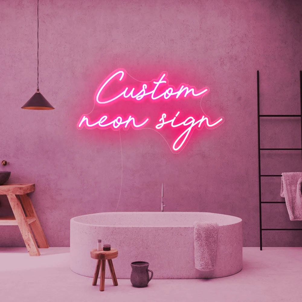 Custom Neon Sign Can UV Print Business Logo Neon Letters  For Wedding Home Decor Bar Japanese Anime Signage Used Indoor Outdoor.