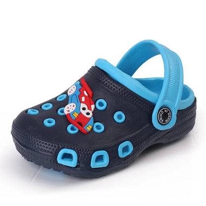 EUR24-35 Children Mules Clogs Kids Summer Garden Cute Cartoons Shoes Girl Boy Beach Shoes Candy Color Hole Baby Shoes Sandals.