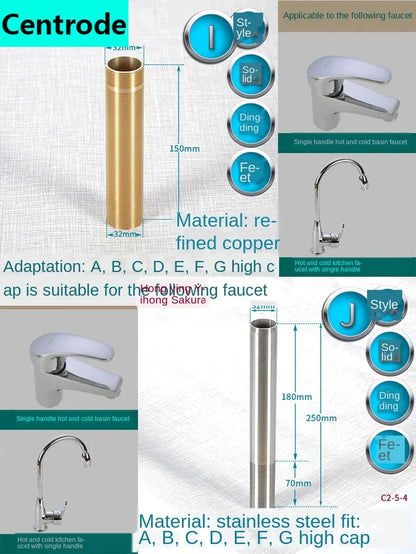 Kitchen faucet faucet fixed foot big foot screw extension nut wash basin thick countertop screw fixing seat repair accessories