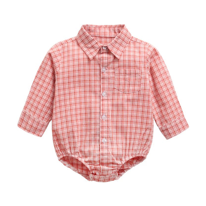 Sanlutoz Plaid Baumwolle Baby Jungen Bodys Langarm Baby Kleidung Mode Neugeborenen Body für Jungen