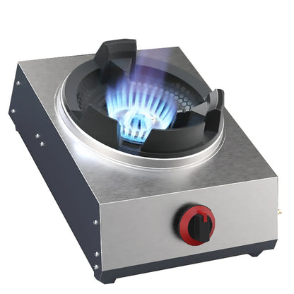 Shaped Single Stove Household Liquefied Petroleum Gas Stove Pulse Electronic Ignition Stove Thickened Stainless Steel Gas Stove.