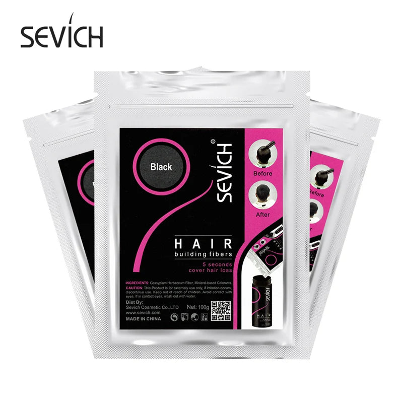 Hair Fibers Hair Building Keratin Powder Hair Color Volume Product Care Treatment Black/Dark Brown 300g Refill.