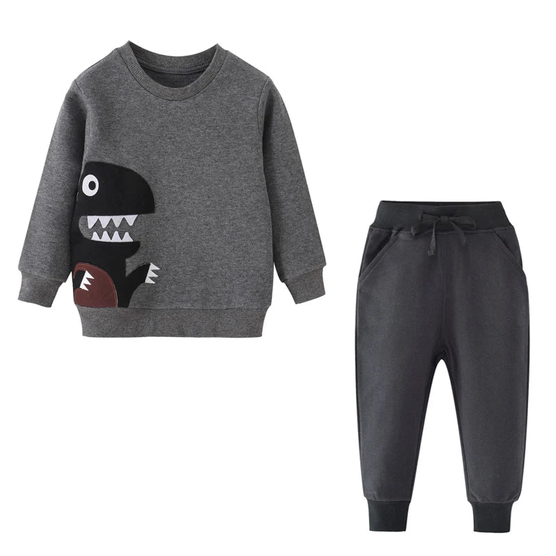 Little maven Spring Suit for Boys Clothing Sets Animal Elephant Boys Boutique Outfits 4Years Kids Clothes Cotton Sweatshirt Pant