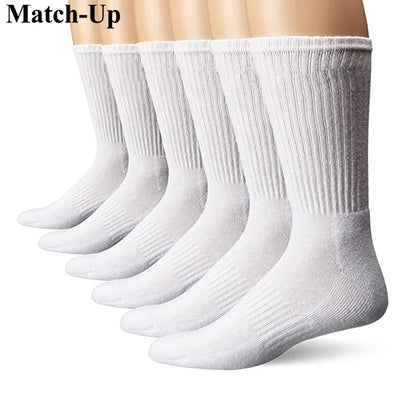 Match-Up Men's sport crew terry socks athletic socks (6 PAIRS).