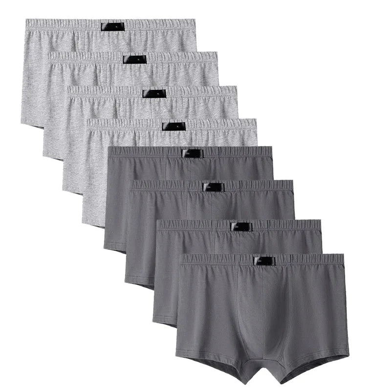 8PCS Herrenhöschen Man Undrewear Boxershorts Herren Innen Atmungsaktiv Große Größe 100% Baumwolle
