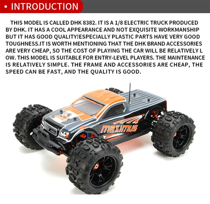 1/8 DHK Hobby 8382 Maximus Monster Truck Buggy Off-road Vehicle RC Electric Remote Control High-speed Racing 4WD RC Car DHK8382.