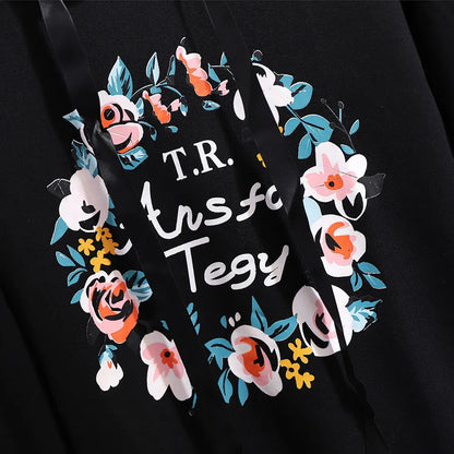 150Kg Plus Größe frauen Frühling Herbst Mit Kapuze Gedruckt Sweatshirt Büste 155cm 6XL 7XL 8XL 9XL 10XL Lange-ärmeln Top Schwarz Weiß