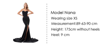 Sexy trägerloses langes schwarzes Maxikleid mit Vorderschlitz, nackte Schulter, rot, Damen-Abend-Sommer-Nachtkleid, Party, Umstandskleider