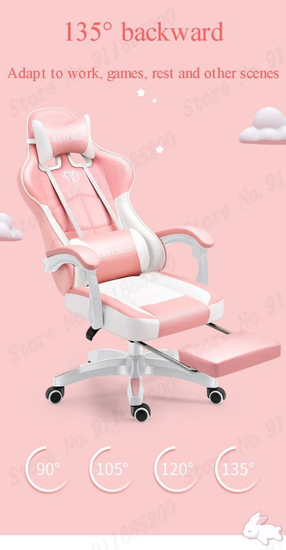 Mode Neue Rosa Computer Stuhl Office Home Mädchen Schlafzimmer Lift Stuhl Rotierenden Gaming Stuhl Anker Live-Spiel Stuhl Liege