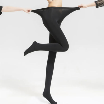 DOIAESKV Women Tights Plus Size 120D Autumn Winter Warm Pantyhose Crotchless High Waist Female Stretchy Slim Skinny Open Tights