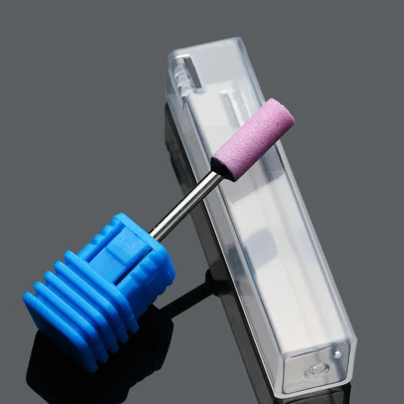Pink Ceramic Stone Burr Drill Bits Milling Cutter Manicure Electric Corundum Nail Files Machine Nail Drill Polishing Accessories.